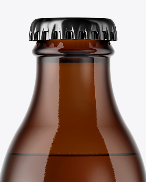 180ml Amber Glass Bottle Mockup