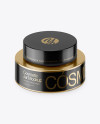 50ml Metallic Cosmetic Jar Mockup (High-Angle Shot)