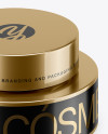 50ml Metallic Cosmetic Jar Mockup (High-Angle Shot)