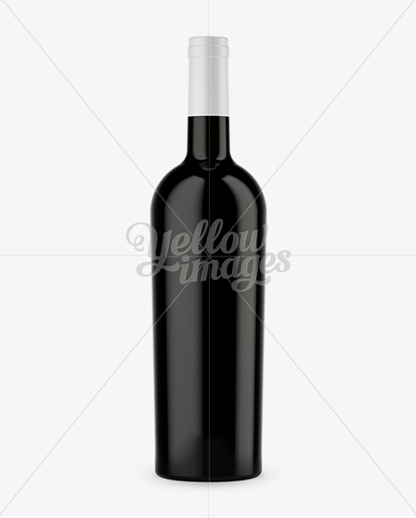 Dark Glass Bordeaux Bottle Mockup