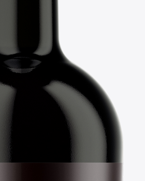 Dark Glass Bordeaux Bottle Mockup