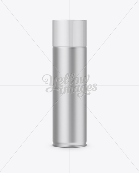 Aluminum Sprayer W/ White Cap Mockup