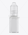 Clear Flavor Drops Bottle Mockup W/ Clear Cap Clear Flavor Drops Bottle Mockup W/ Clear Cap