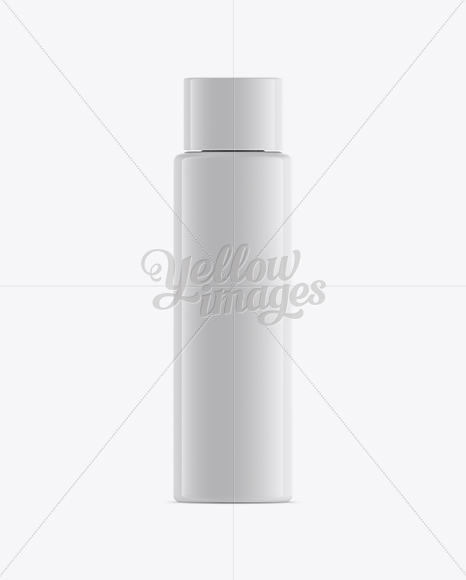White Plastic Cosmetic Bottle Mockup White Plastic Cosmetic Bottle Mockup