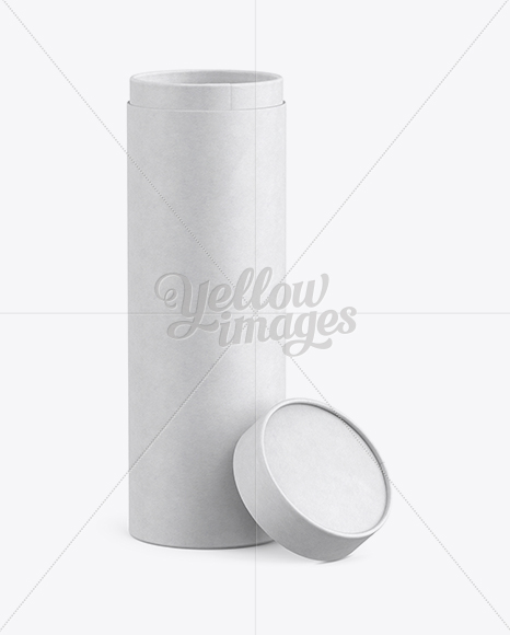 Opened Paper Tube Mockup