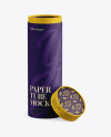 Opened Paper Tube Mockup