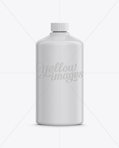 Plastic Bottle W/ Screw Cap Mockup