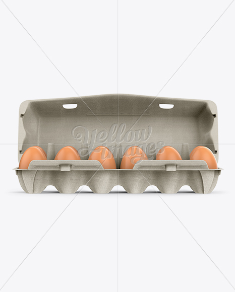 Open Egg Carton Mockup