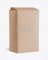 Kraft Paper Flour Bag Mockup - Halfside View