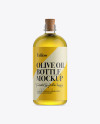 Olive Oil Bottle W/ Cork Stopper Mockup