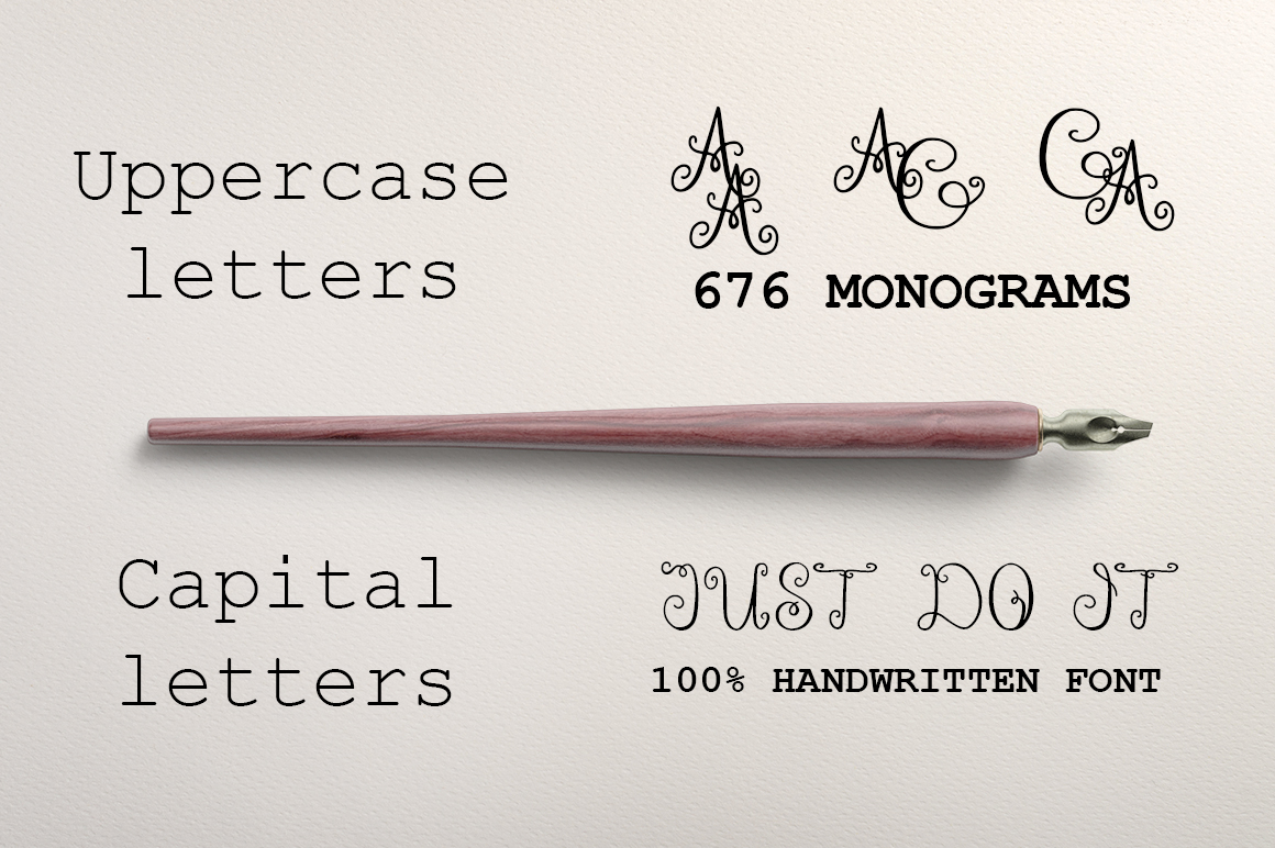 Monogram ELEGANTO Duo Font Monogram ELEGANTO Duo Font