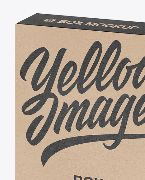 Two Kraft Boxes Mockup - Half Side View (High-Angle Shot)