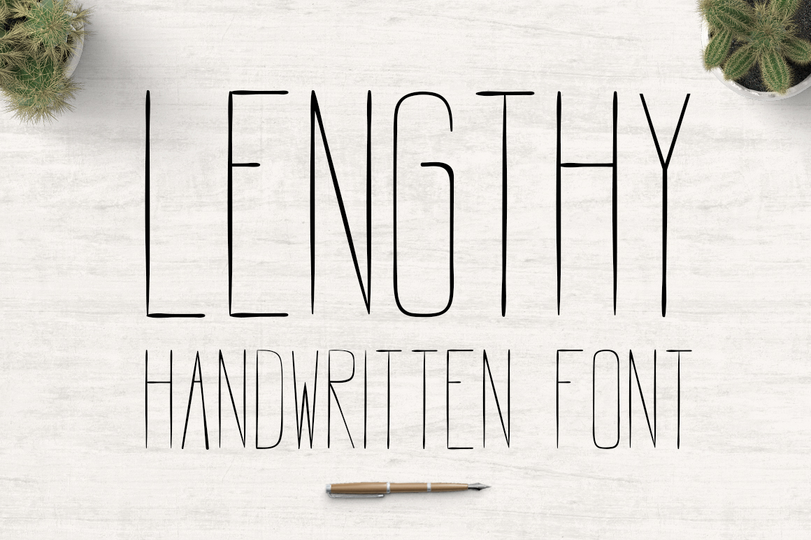 LENGTHY | All Caps Brush Font