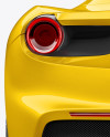 Ferrari 488 Mockup - Back view Ferrari 488 Mockup - Back view