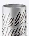 Opened Matte Metallic Storage Jar Mockup - Front View (High-Angle Shot) Opened Matte Metallic Storage Jar Mockup - Front View (High-Angle Shot)