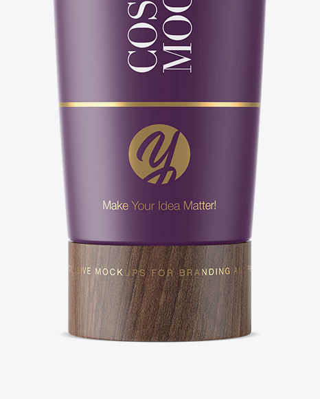 Matte Tube With Wooden Cap