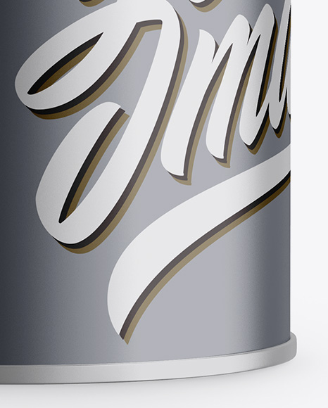 Matte Metallic Tin Box Mockup