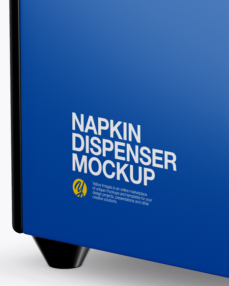 Napkin Dispenser Mockup - Half Side View