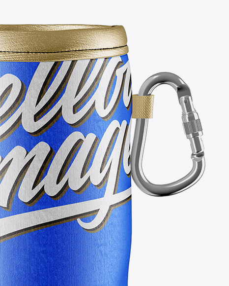 Metallic Bottle Holder Insulator Mockup Metallic Bottle Holder Insulator Mockup