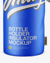 Metallic Bottle Holder Insulator Mockup Metallic Bottle Holder Insulator Mockup