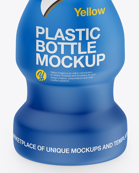 PET Bottle in Matte Shrink Sleeve Mockup