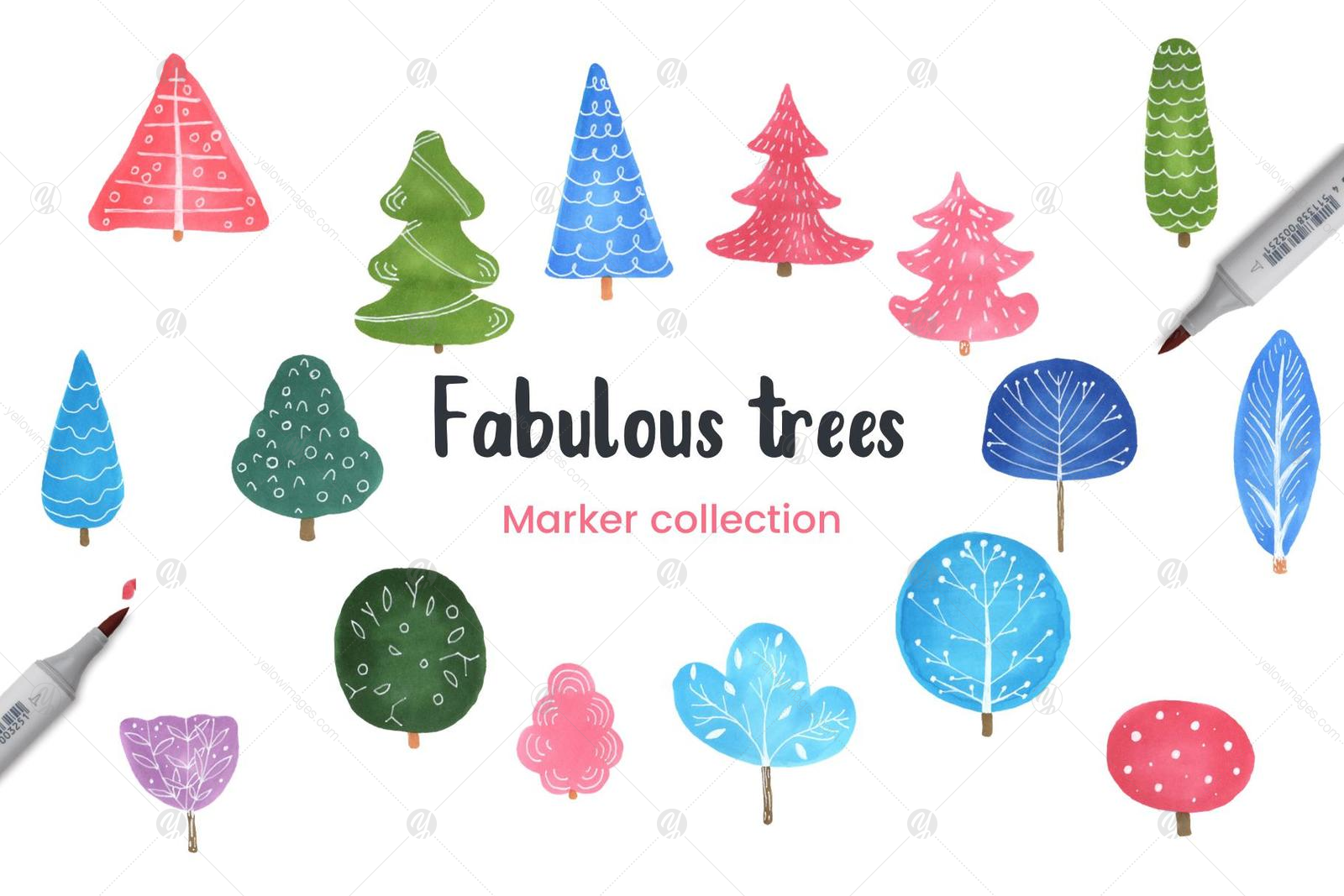 Fabulous Trees Marker Collection Fabulous Trees Marker Collection