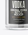 Clear Glass Vodka Bottle Mockup