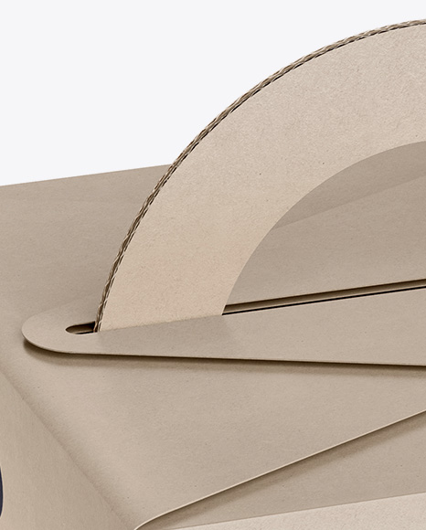 Kraft Box Mockup - Half Side View (High Angle Shot) Kraft Box Mockup - Half Side View (High Angle Shot)