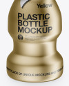 PET Bottle in Metallic Shrink Sleeve Mockup