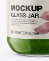 Glass Jar with Pesto Sauce Mockup