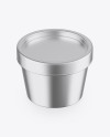 Matte Metallic Container Mockup - Front View (High-Angle Shot)