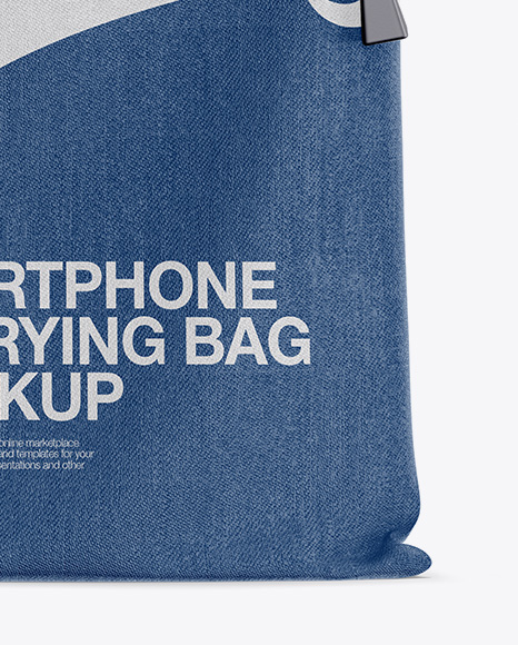 Denim Smartphone Carrying Bag Mockup