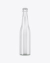 Clear Glass Bottle With Tonic Water Mockup