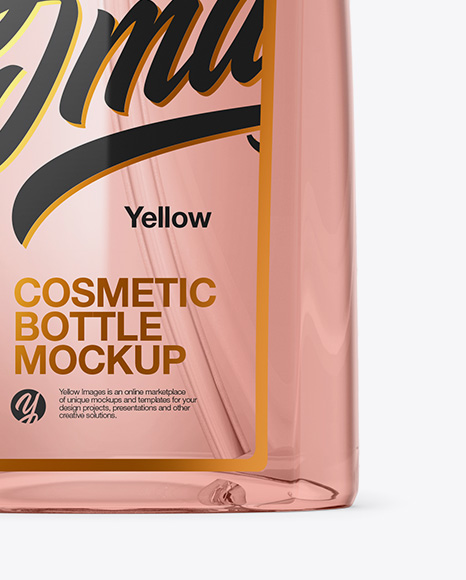 Cosmetic Bottle with Pump Mockup