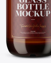 Amber Glass Bottle Mockup