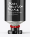 Glossy Sauce Tube Mockup