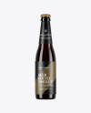 Dark Amber Glass Beer Bottle Mockup