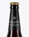 Dark Amber Glass Beer Bottle Mockup