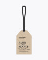 Paper Label With Rope Mockup