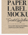 Paper Label With Rope Mockup