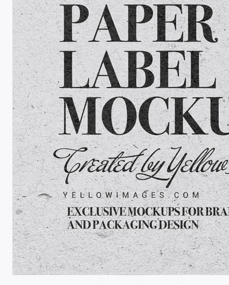 Paper Label With Rope Mockup