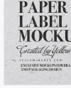 Paper Label With Rope Mockup