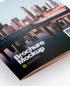 Square Brochure Mockup - Half Side View