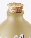 Ceramic Bottle With Cork Mockup - High-Angle Shot