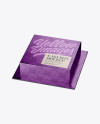 Metallic Cake Box Mockup - Half Side View (High-Angle Shot)