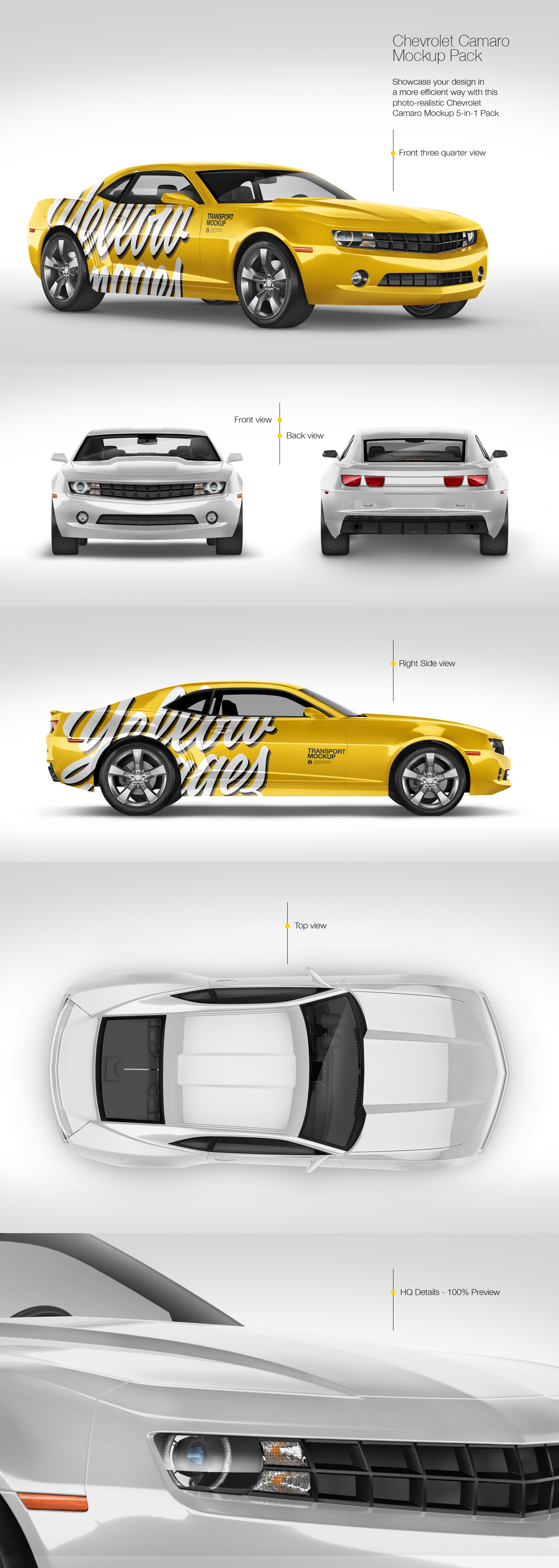 Chevrolet Camaro Mockup Pack Chevrolet Camaro Mockup Pack