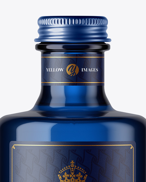 Blue Glass Bottle Mockup Blue Glass Bottle Mockup