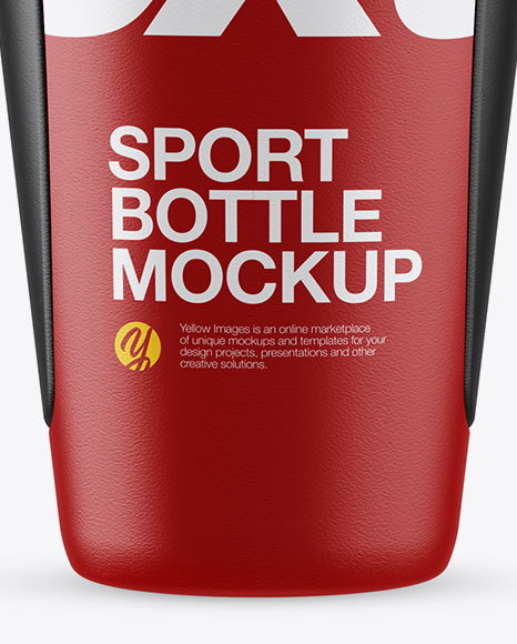 Textured Plastic Sport Bottle Mockup