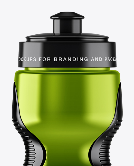 Metallic Sport Bottle Mockup