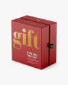 Matte Gift Box Mockup - Half Side View (High-Angle Shot)